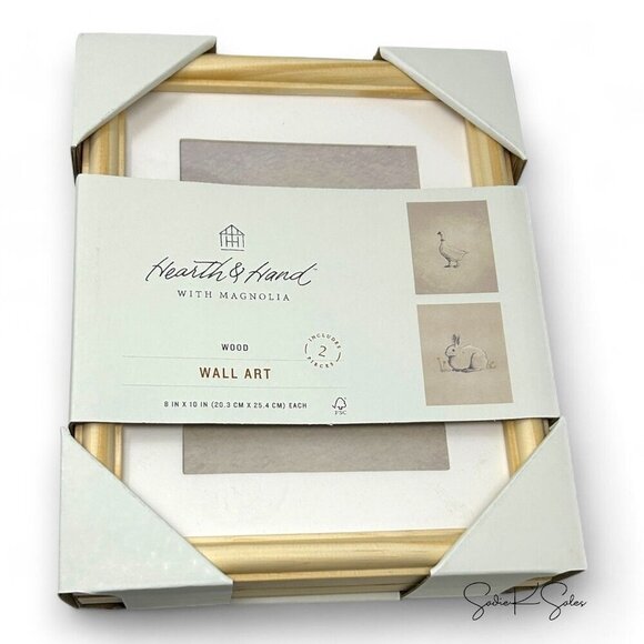 Hearth & Hand Magnolia 8x10 Bunny & Duck Sketch Framed Wall Art Set of 2 Target - Picture 5 of 6